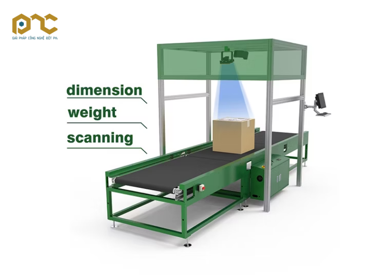 DWS là viết tắt của ba từ: dimensioning (đo kích thước), weighing (cân) và scanning (quét)
