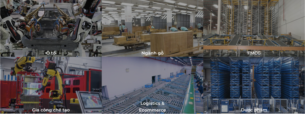 PNC TECH tập trung vào 6 lĩnh vực chính: Ô tô, Gia công, FMCG, Logistics, Dược, FnB