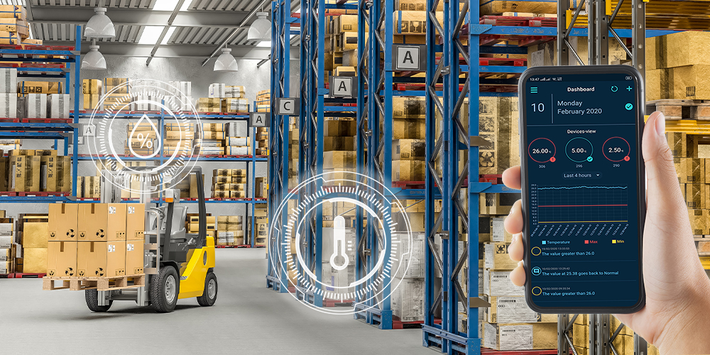 Cảm biến nhiệt độ-độ ẩm IoT trong kho